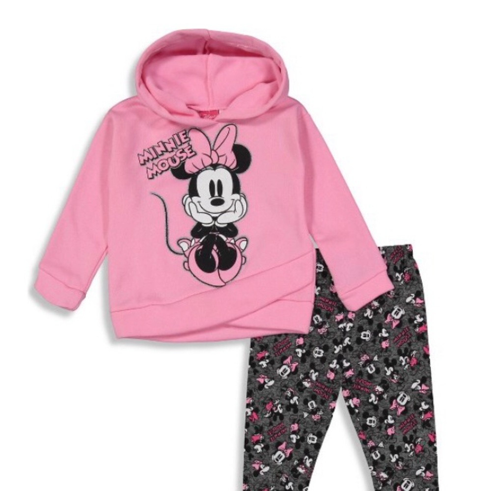 Mickey Mouse & Friends Minnie Baby Girls Hoodie and leggings set